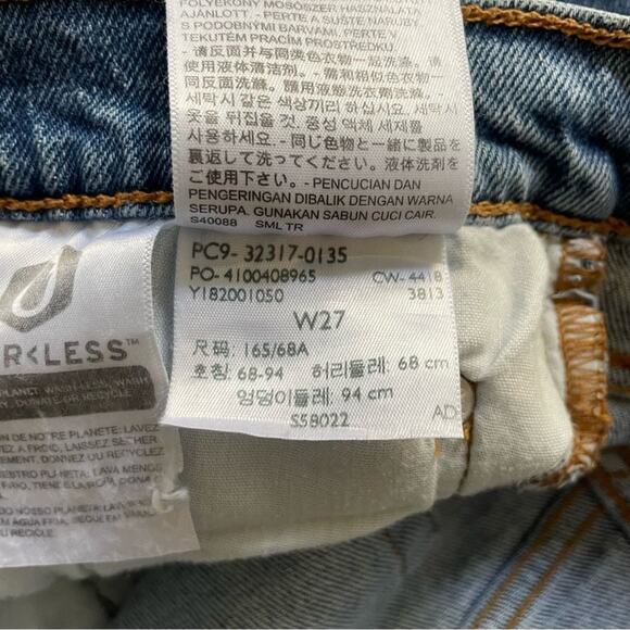 Levi’s 501 Raw Hem Buttonfly Denim Shorts, Size 27 - Picture 6 of 9